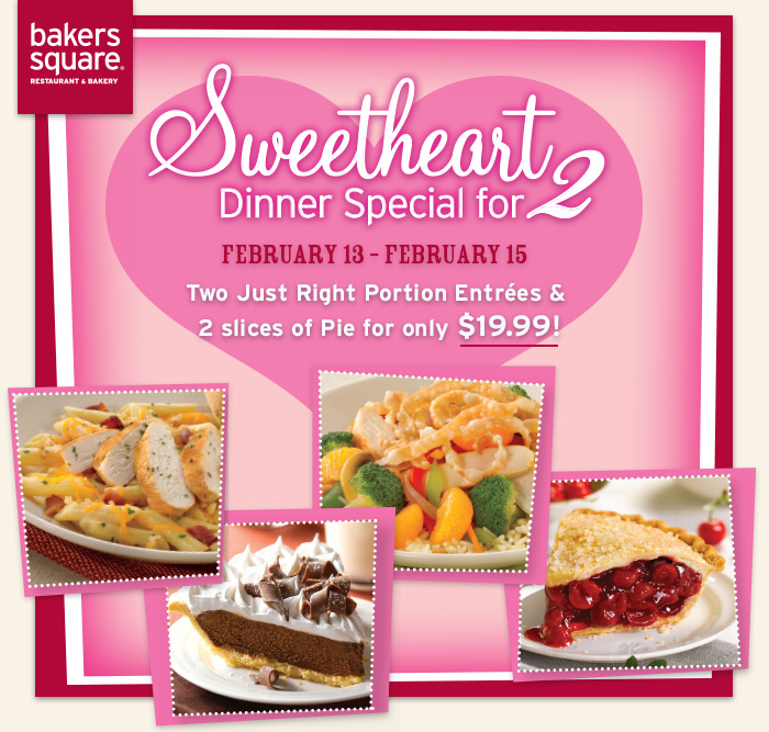 Sweetheart Dinner Special for Two!